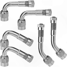 6-Pack Valve Stem Extenders, 45/90/135 Degree Schrader Tire Valve Extensions for Dual Wheels, Cars, RV, Stroller, Bike