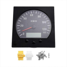 Universal 140mm Diameter Truck Speedometer Odometer 0-125km/H with Backlight 9-36V