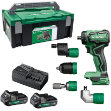 HiKOKI Brushless Drill Driver Kit (2x 2.0Ah) 18V DS18DDQJRZ