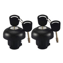 2Set Car Fuel Tank Cap Filler Cap Inner Cap Lock with Keys 9C119K163AA Compatible with Ford Transit 2006-2019