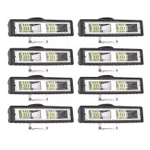 8Pcs LED Work Light 48W 16LED High-Visibility White Light Bar for Vehicles IP67 Waterproof