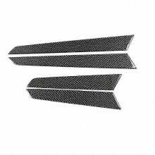 Glossy Carbon Weave Door Trim Shields Match 2008-2013 Sedan Frames