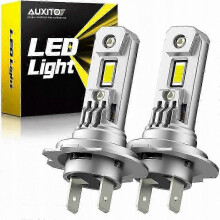 Auxito 2-Pack H7 LED Headlight Bulbs, 100W Canbus Error-Free with Cooling Fan