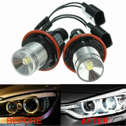 Twin Pack 8000K Crystal White LED DRL Halos Marker Bulbs Direct Swap For E39 E53 E60 E63 E64 E66 Series 1
