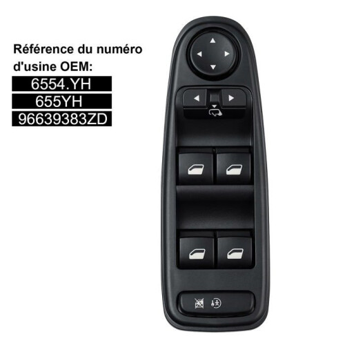 C4 Picasso Front Left Wing Mirror Switch 6554.YH Window Regulator Switch Button for Citroen C4 GP-G 1