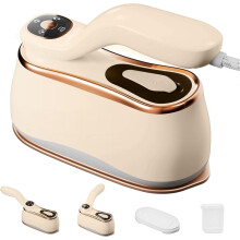 Portable Garment Steamer with Ceramic Soleplate, LCD Display, Dry & Wet Iron, Fast Heating Wrinkle Remover for Home & Travel