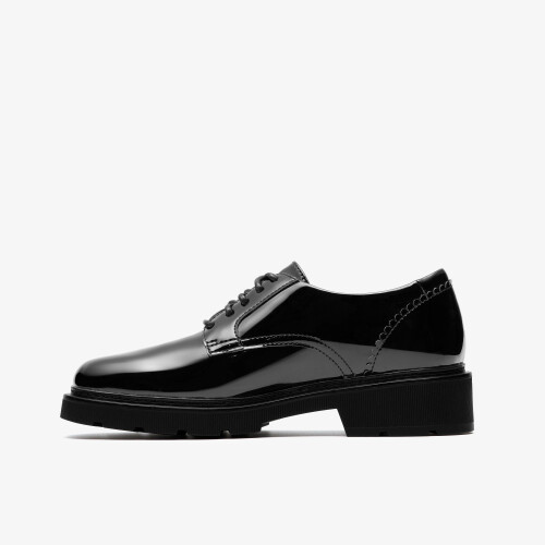 Clarks (Wide, 3 (Adults')) Lauryl Lace Black Pat 2