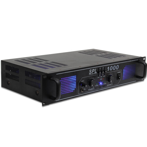 Skytec SPL-1000 PA Power Amplifier 1000W 2-Channel Audio Performance