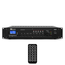 Power Dynamics PRM240 100V 5-Channel Mixer Amplifier 240W for 4-Zone Sound