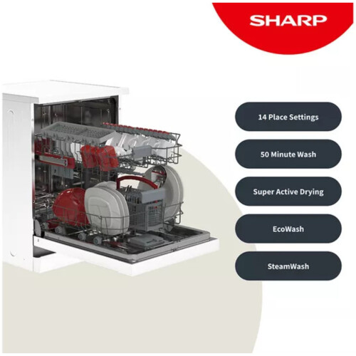 Sharp Sharp QW-NA1FF47D4W-EN 14 Place Setting Dishwasher 2