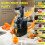Cold Press Slow Masticating Electric Juicer & Fruit Squeezer - 97% High Yield UK 2