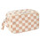 Checked Corduroy Pencil Case, Large Zippered Pouch with Compartments for School 1