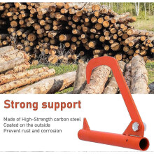 Wood Lifter Carbon Steel with Hook Ergonomic Spinner Heavy-Duty Lifting Tool for Firewood Cutting and Tree Felling