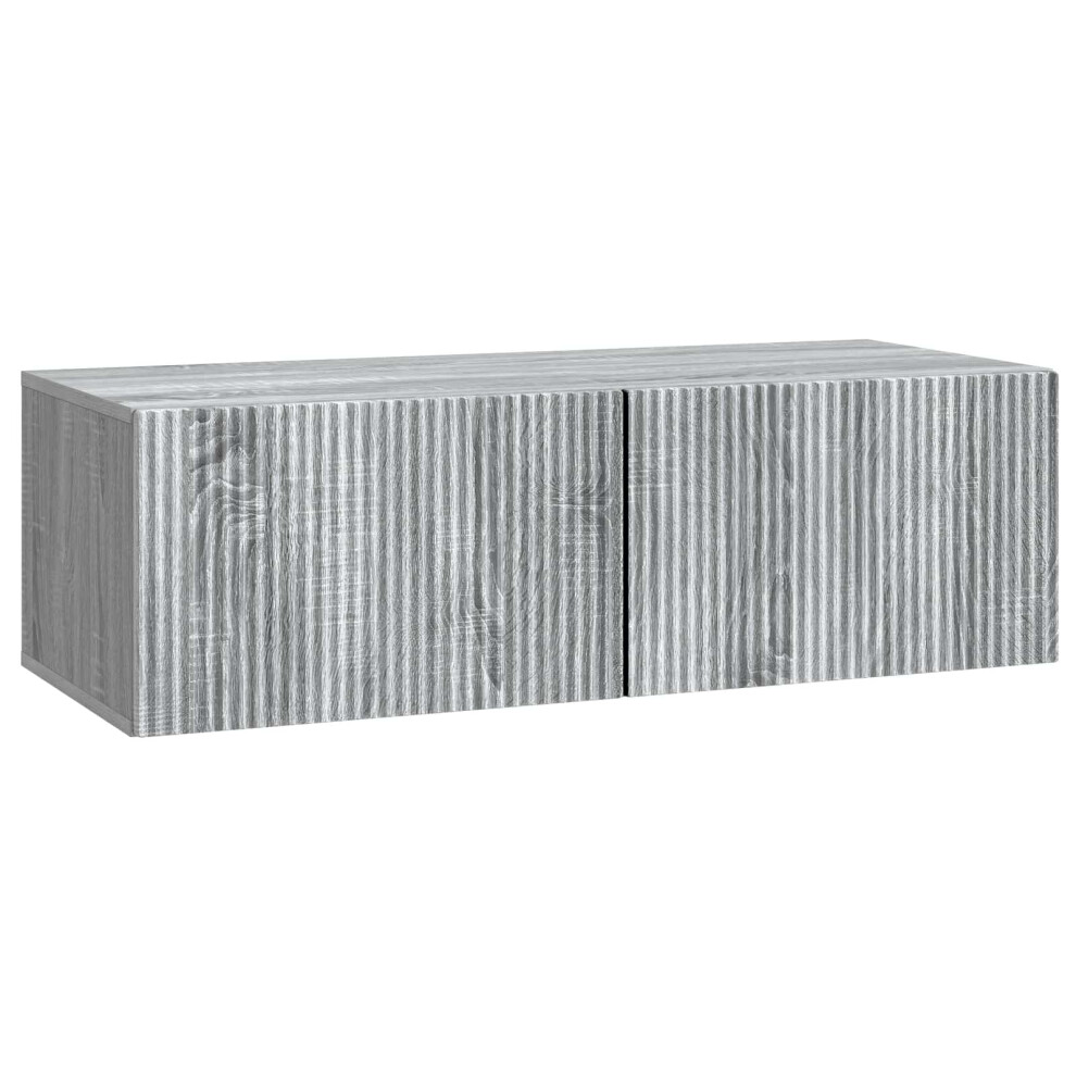 Vidaxl Wall-Mounted Tv Cabinet Grey Sonoma 98 X 41 X 30 Cm