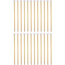 24pcs Tunisian Crochet Hooks 6mm(J) Aluminum Knitting Needles 27cm Long Crocheting Needles for Crochet Lovers & Beginners, Yellow
