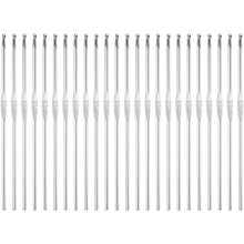 24pcs Crochet Hooks 2.5mm Iron Knitting Needles Comfortable Smooth Crochet Needles for DIY Craft Yarn, Silver Tone