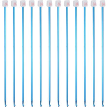 12pcs Tunisian Crochet Hooks 5mm(H) Aluminum Knitting Needles 27cm Long Crocheting Needles for Crochet Lovers & Beginners, Blue