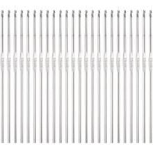 24pcs Crochet Hooks 2mm Iron Knitting Needles Comfortable Smooth Crochet Needles for DIY Craft Yarn, Silver Tone