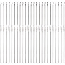 24pcs Crochet Hooks 3mm Iron Knitting Needles Comfortable Smooth Crochet Needles for DIY Craft Yarn, Silver Tone