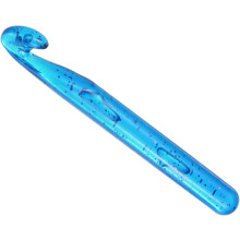 Large Crochet Hooks 18mm Ergonomic Knitting Crochet Hook Plastic Huge Big Crochet Hooks for DIY Crocheting Yarn Blanket Carpet Weaving, Blue