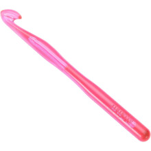 Large Crochet Hooks 10mm Ergonomic Knitting Crochet Hook Plastic Huge Big Crochet Hooks for DIY Crocheting Yarn Blanket Carpet Weaving, Pink
