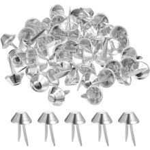100Pcs Bag Feet Stud Spike, 12mm Purse Cone Studs Flat Metal Spikes Rivet Nailheads Brads Prong Bag Bottom Studs for Handbag Purse Clothing DIY Leathe