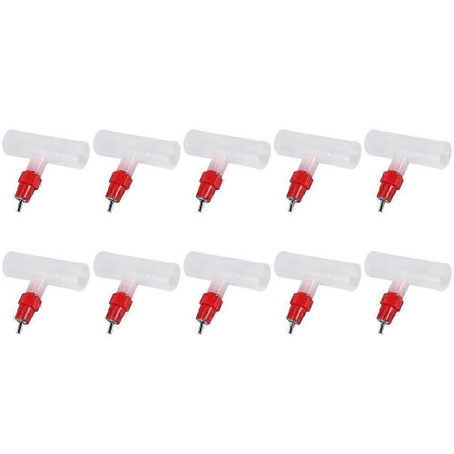 Chicken Nipples Tee Fittings - Automatic Poultry Waterers Kit 10 Pack