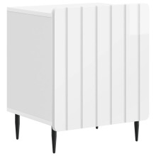 vidaXL Bedside Cabinet High Gloss White 43 x 34.5 x 52 cm
