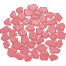 500g/1.1LB Irregular Ceramics Mosaic Tiles, 2.3-4.2 cm Bulk Stained Ceramic Mosaic Pieces Stones Mosaic Kits for DIY Art Craft Projects Home Decor, Re
