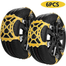 Snow Chains,Car Snow Chains,6pcs Car Snow Chain Anti-Slip Tyre Snow Chain Safety Chains for Car/Truc