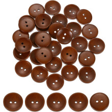 100Pcs Wooden Buttons, 23mm(0.91 Inch) 2 Hole Round Wood Sewing Button Craft for Sewing DIY Craft Clothing, Brown