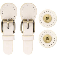 2 Pcs Leather Snap Buckles Snap Button Closure, Magnetic Snaps for Purses and Totes, Sew on Leather Closure Fasteners for Wallet Bags Making Supplies