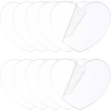 30Pcs 1.6" Acrylic Ornament Blanks, Heart Discs Keychain Blanks with Holes Acrylic Discs Panel for Christmas Halloween DIY Projects Art Crafts, Clear