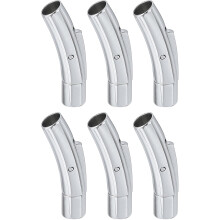 Leather Cord End Clasp, 6Pcs 4mm Hole Column Clasps Connectors, Stainless Steel Clasps Closures Leather Cord Buckle for Making DIY Supplies Crafts, Si