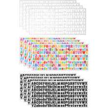2500pcs 12 Sheets Letter Stickers, 1/2" Vinyl Waterproof Alphabet Self Adhesive Sticker Letters for Indoor/Outside Sticker Decal Mailbox Craft Door Ca