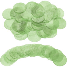 120Pcs Capiz Shells 2" Round Natural Shells with 2 Holes for Seashell Wind Chimes Curtain Shell Garland DIY Craft Wedding Home Decoration, Green