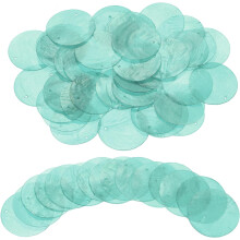 120Pcs Capiz Shells 2" Round Natural Shells with 2 Holes for Seashell Wind Chimes Curtain Shell Garland DIY Craft Wedding Home Decoration, Lake Green