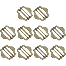Metal Adjuster Slide Buckle, Webbing Strap Roller Pin Clip Buckle Tri Glide for Vest, Suit, Bag Replacement Part
