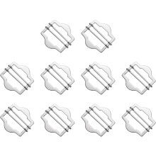 Metal Adjuster Slide Buckle, Webbing Strap Roller Pin Clip Buckle Tri Glide for Vest, Suit, Bag Replacement Part