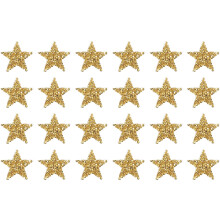 24 Pcs Star Iron on Patches Star Rhinestone Adhesive Appliques 4cm Sew on Patches for DIY Crafts Clothing Repairing Shoes Bag Hat Decoration, Gold