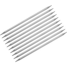 10Pcs Knitting Needle 6.5mm Diameter 7.87 Inches Length Stainless Steel Double Pointed Sweater Stitching Needles for Handmade Projects DIY Knitting