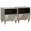 VidaXL vidaXL Bedside Cabinet 2 pcs Grey 40 x 33 x 46 cm Solid Mango Wood 1