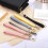 Leather Wristlet Strap, 20cm/7.87" Long Keychain Hand Strap, White Leather, Gold Clasp 5