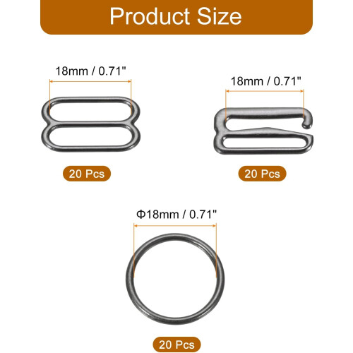 9 Shape Bra Strap Hooks, Adjustment Slide Bra Strap Clip, Bathing Suit Clasp, Bra Hook 1