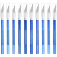 10pcs Exacto Art Craft Hobby Knives Precision Utility Knife Set, for Carving Crafting Scrapbooking Stencil Paper Wood Plastic Model, Blue