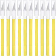 10pcs Exacto Art Craft Hobby Knives Precision Utility Knife Set, for Carving Crafting Scrapbooking Stencil Paper Wood Plastic Model, Yellow