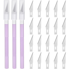 3pcs Exacto Art Craft Hobby Knives Precision Utility Knife Set with 20pcs Extra #11 Blades, for Carving Crafting Scrapbooking Stencil Paper Wood Plast