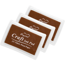 3pcs Finger Ink Pad for Rubber Stamps Craft, 1.5 x 2.4" Washable Pigment Ink Pad Stamps for Footprint Handprint Stamping Paper Wood Fabric Scrapbookin