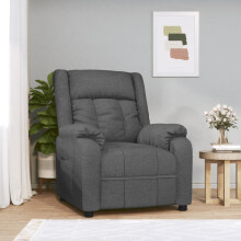 vidaXL Recliner Chair Dark Grey Fabric