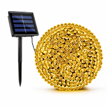Solar LED Fairy Lights 500 Warm White LEDs, 8 Modes with Remote Control, Waterproof Outdoor Christmas Decoration